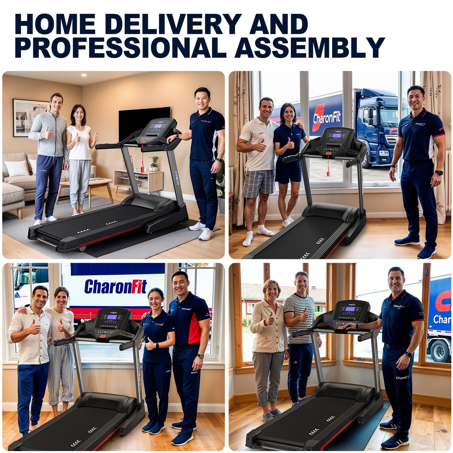 CharonFit Laufband für Zuhause Klappbar mit Steigung: 160KG Tragfähigkeit, Max 20kmh Geschwindigkeitspanne, 20 Automatische Neigung, 25 Voreingestellte Programme