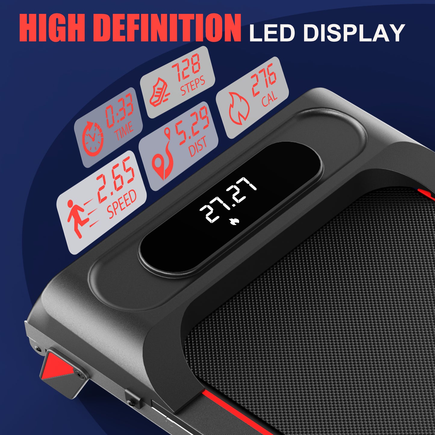 CharonFit Laufband für Zuhause Walking Pad: Mit 2,25 PS Motor, 100kg Gewichtskapazität, 4% Neigung, 1-10km/h