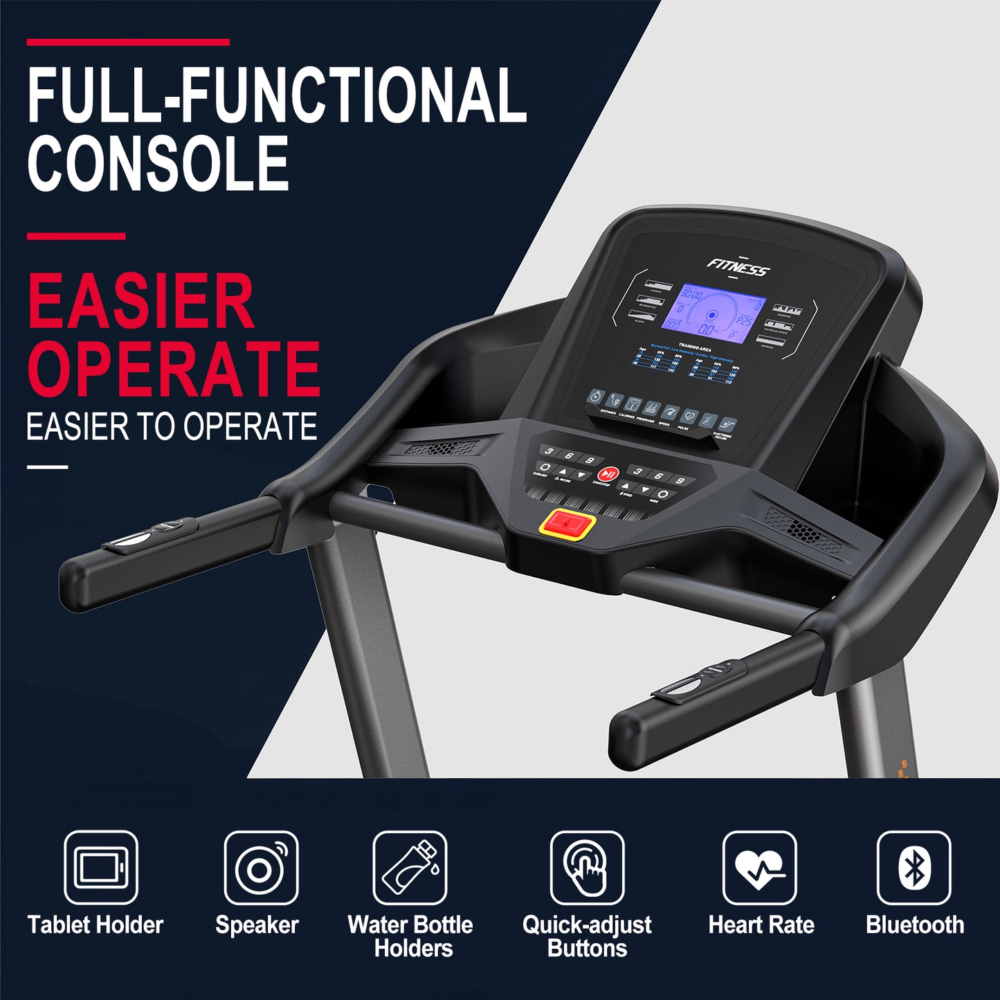 CharonFit Laufband für Zuhause Klappbar mit Steigung: 160KG Tragfähigkeit, Max 20kmh Geschwindigkeitspanne, 20 Automatische Neigung, 25 Voreingestellte Programme